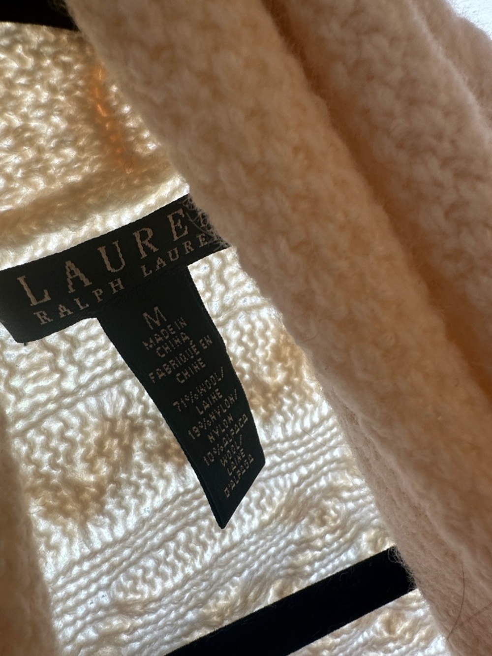 Lauren Ralph Lauren cardigan shawl cardigan sweater medium classic Medium $275 - Picture 3 of 11